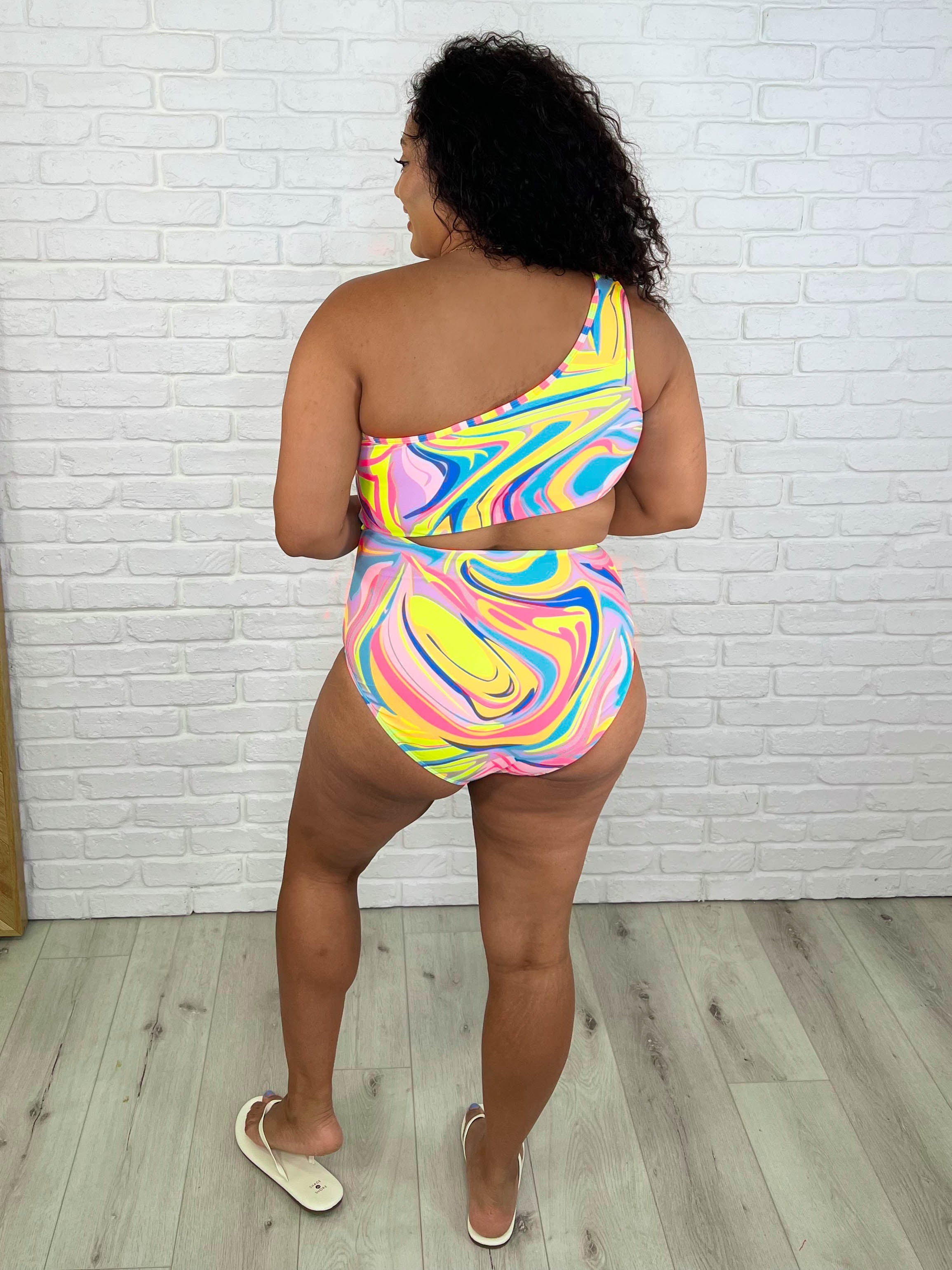 Corfu Marble Cutout Swimsuit - Charming Charlie