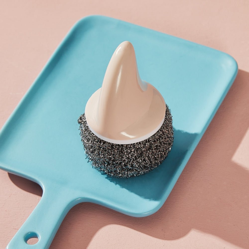 Cute Shark-Fin Pan Scrubber (with 4 scrub refills) - Multitasky
