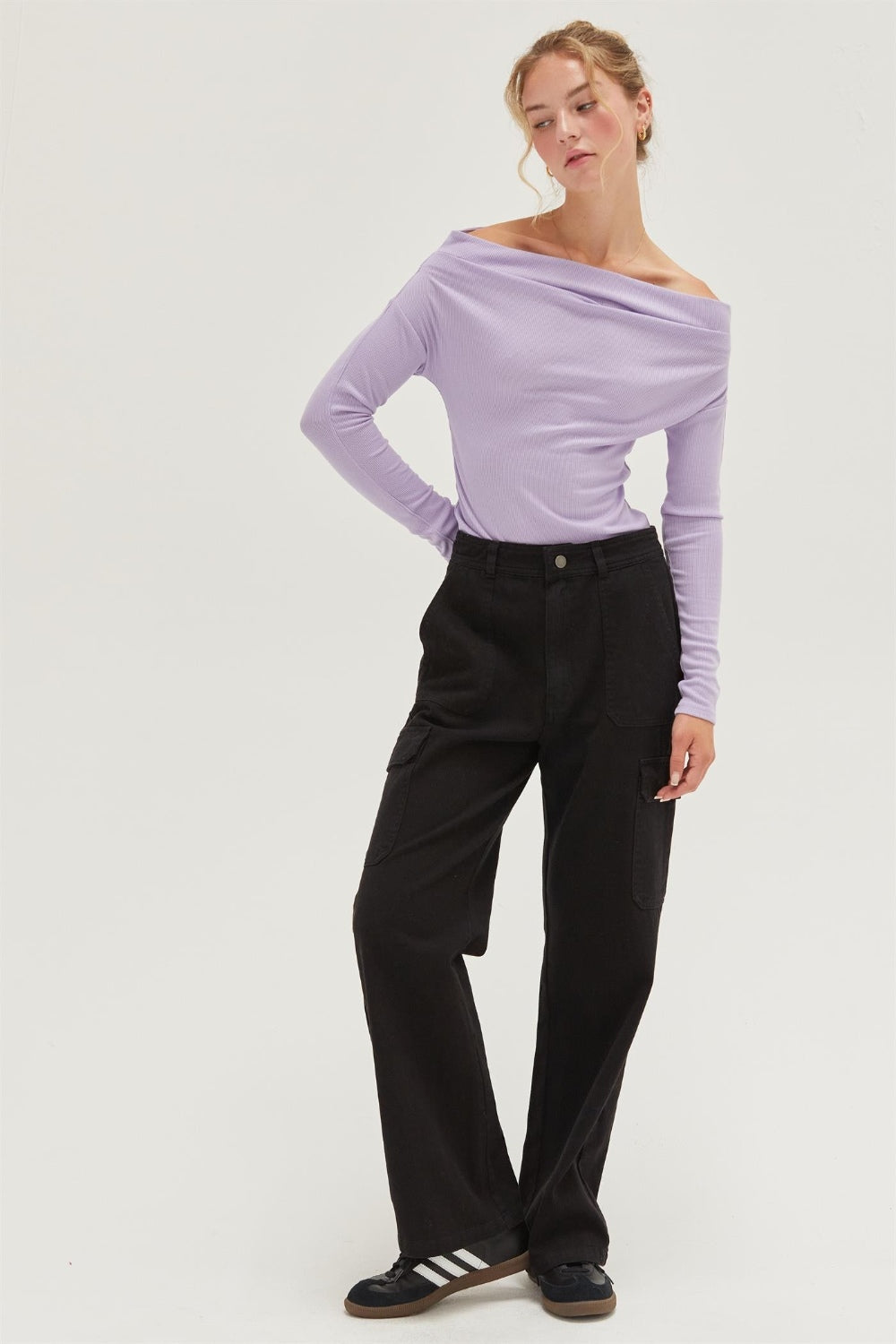 HYFVE Off Shoulder Ribbed Knit Top - Charming Charlie