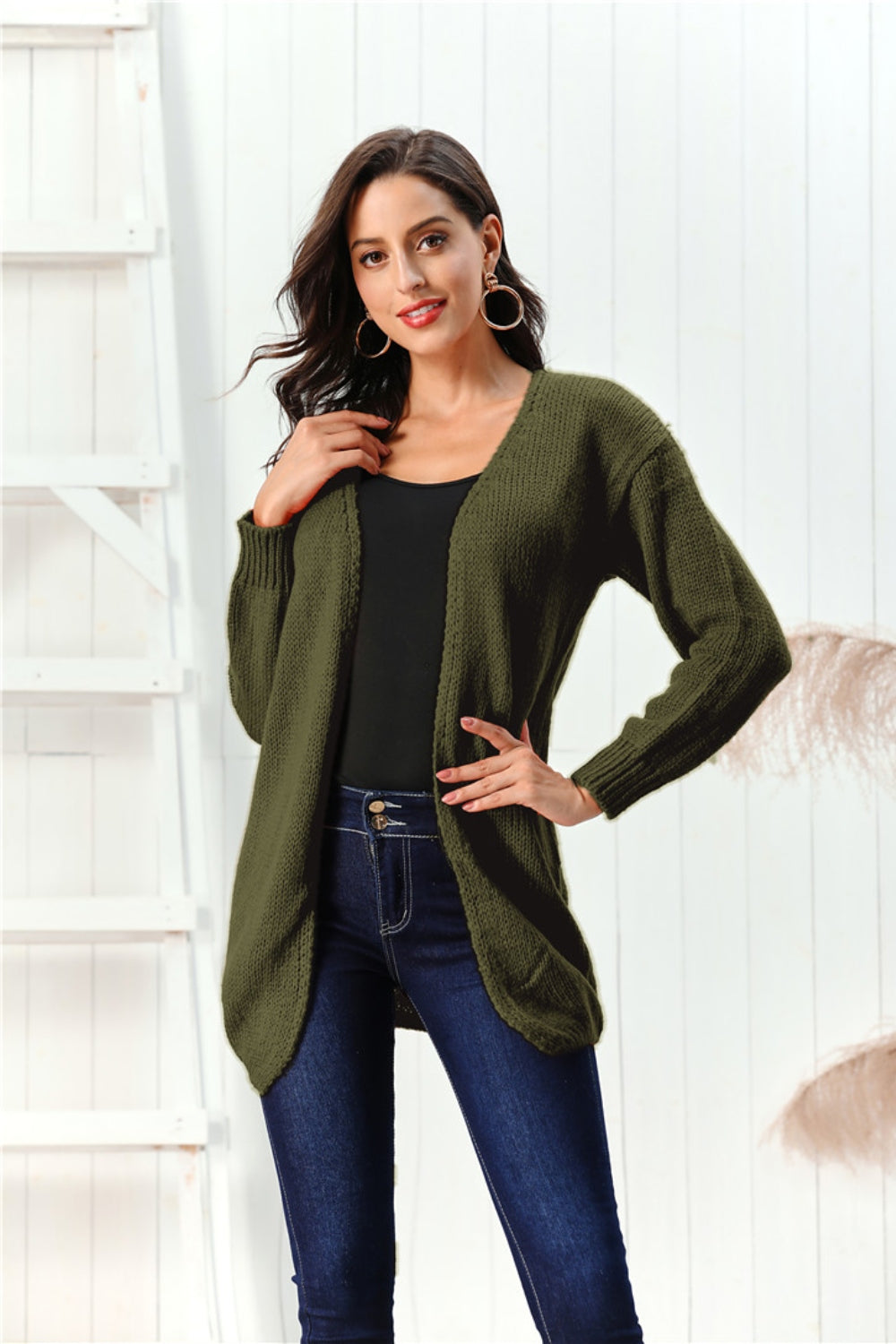 Open Front Long Sleeve Cardigan - Charming Charlie