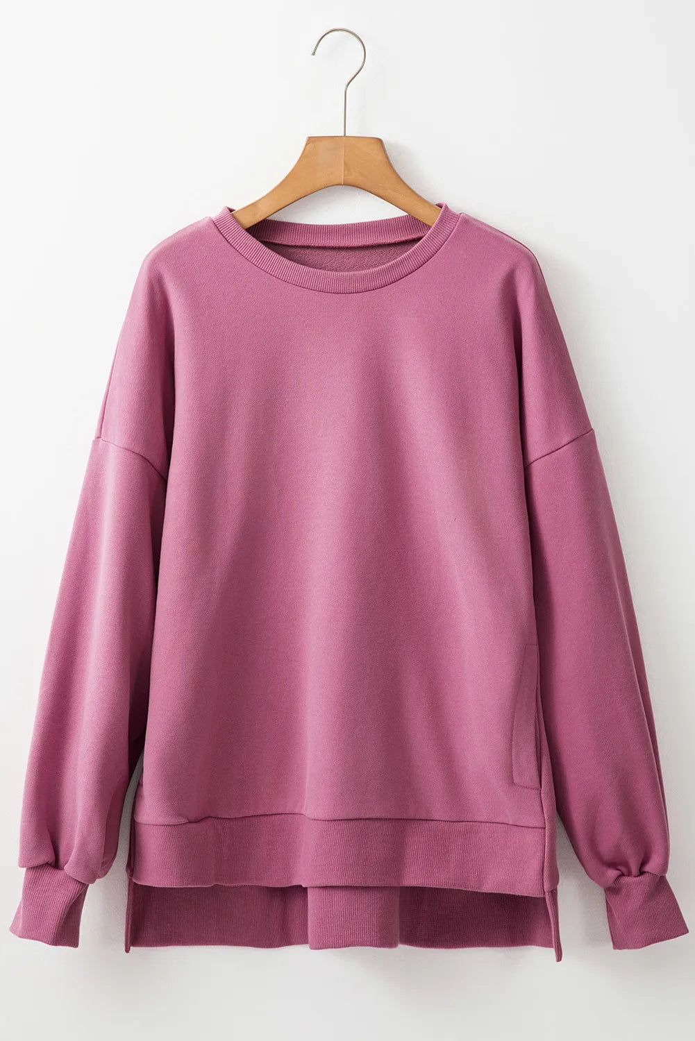 Round Neck Long Sleeve Sweatshirt - Charming Charlie