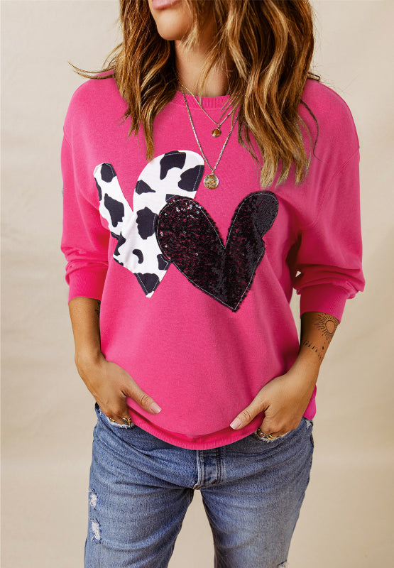 Heart Patch Long Sleeve Sweatshirt - Charming Charlie