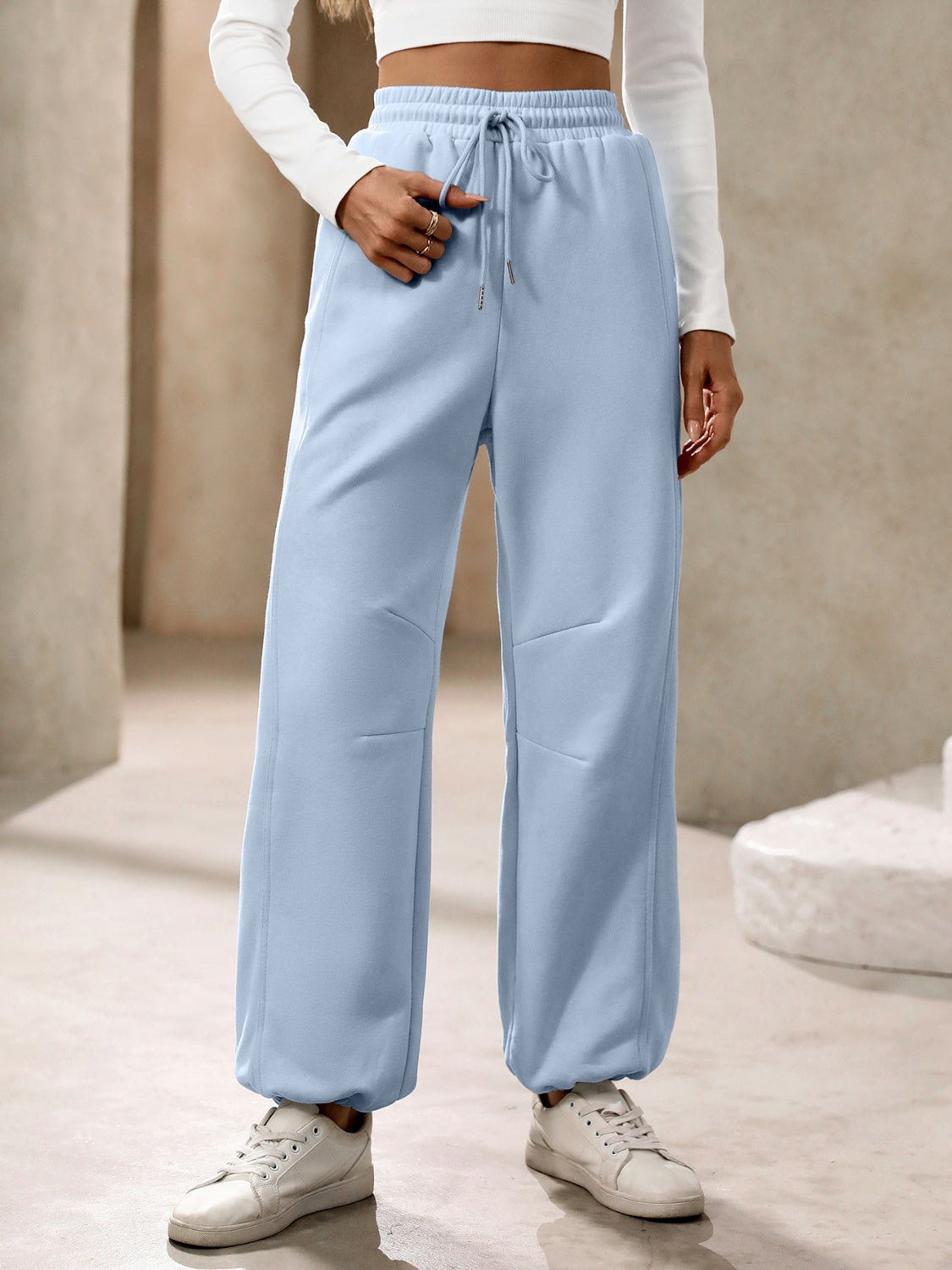 Drawstring Joggers with Pockets - Charming Charlie