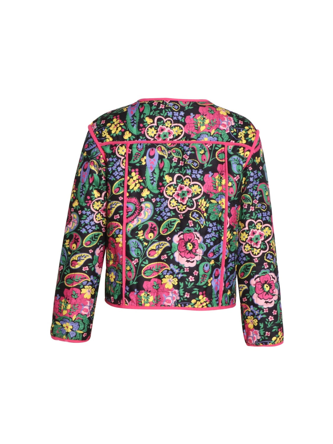 Tied Printeded Long Sleeve Jacket - Charming Charlie
