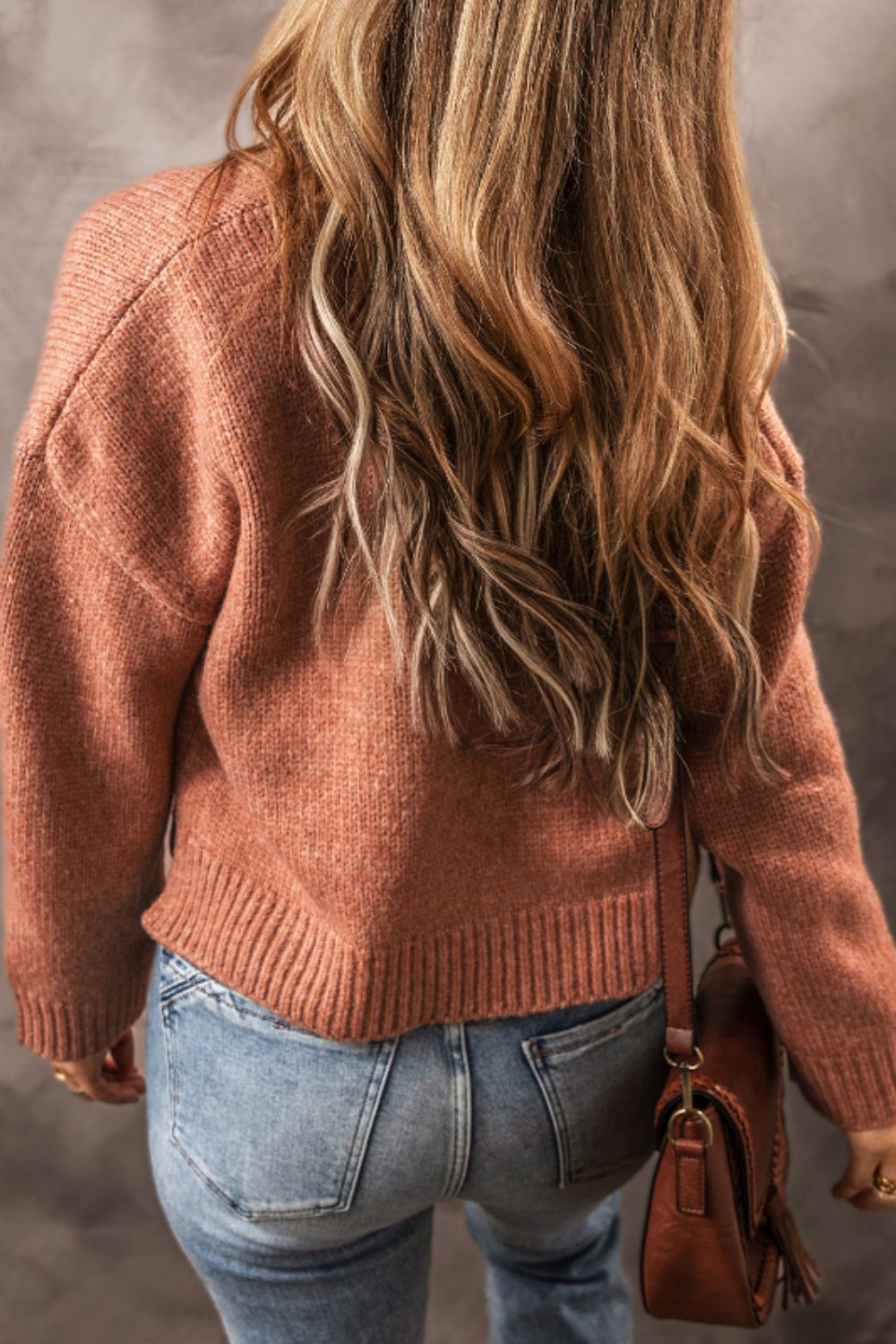 Slit Open Front Dropped Shoulder Cardigan - Charming Charlie