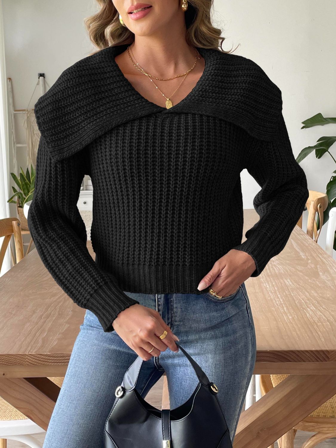 Cable-Knit Long Sleeve Sweater - Charming Charlie