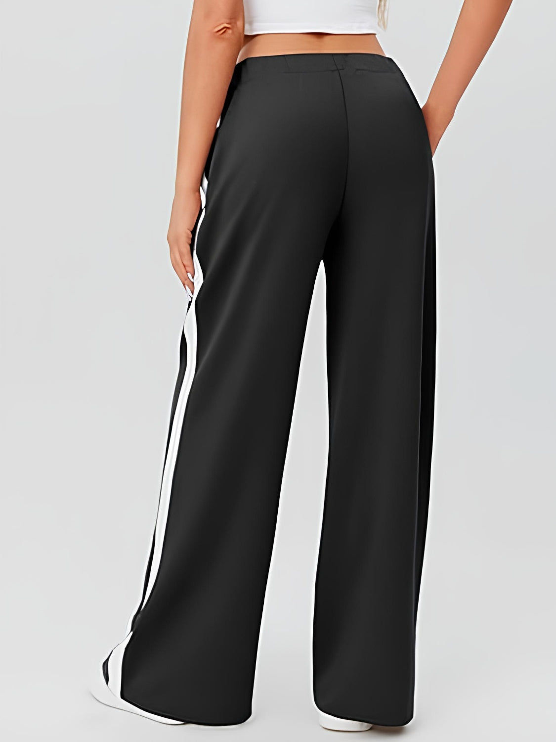 Side Striped Wide Leg Pants - Charming Charlie