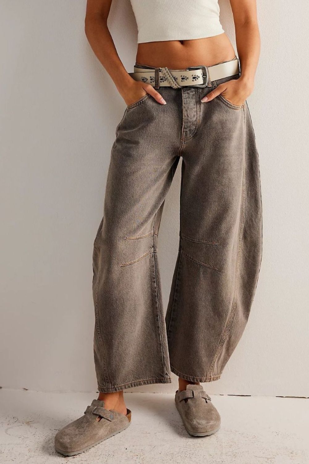 Wide Leg Jeans with Pockets - Charming Charlie