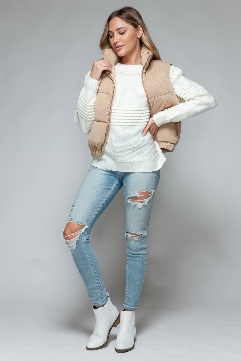 Snobbish Fine Fur Lining Quilted Vest - Charming Charlie