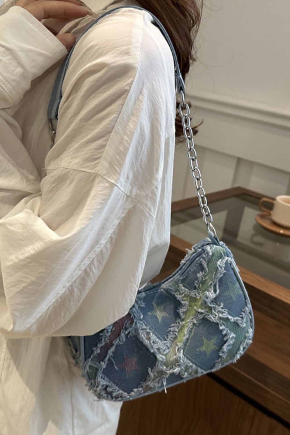 Fringe Star Print Shoulder Bag - Charming Charlie