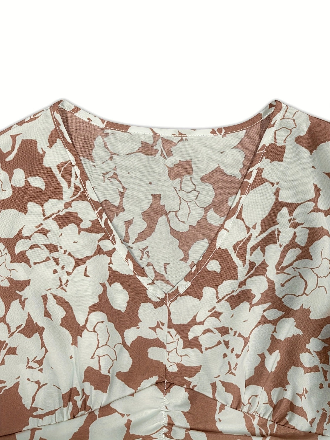 Printed V-Neck Cap Sleeve Midi Dress - Charming Charlie