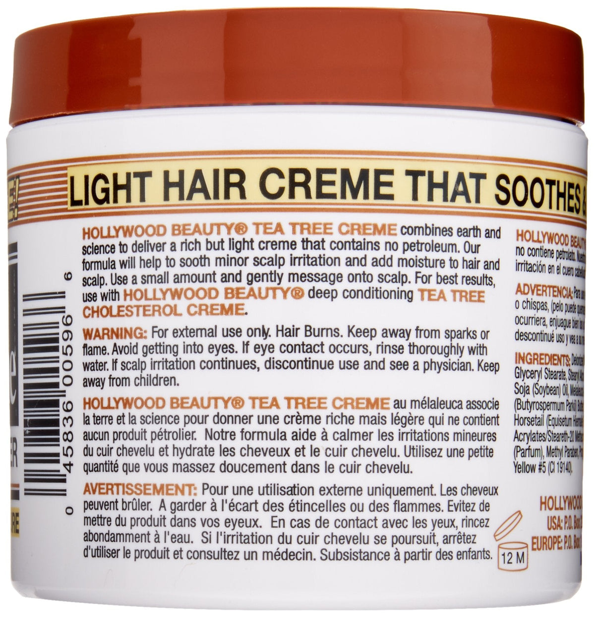 Hollywood Beauty Tea Tree Creme Hair and Scalp Conditioner, White , 10.5 Ounce - Charming Charlie