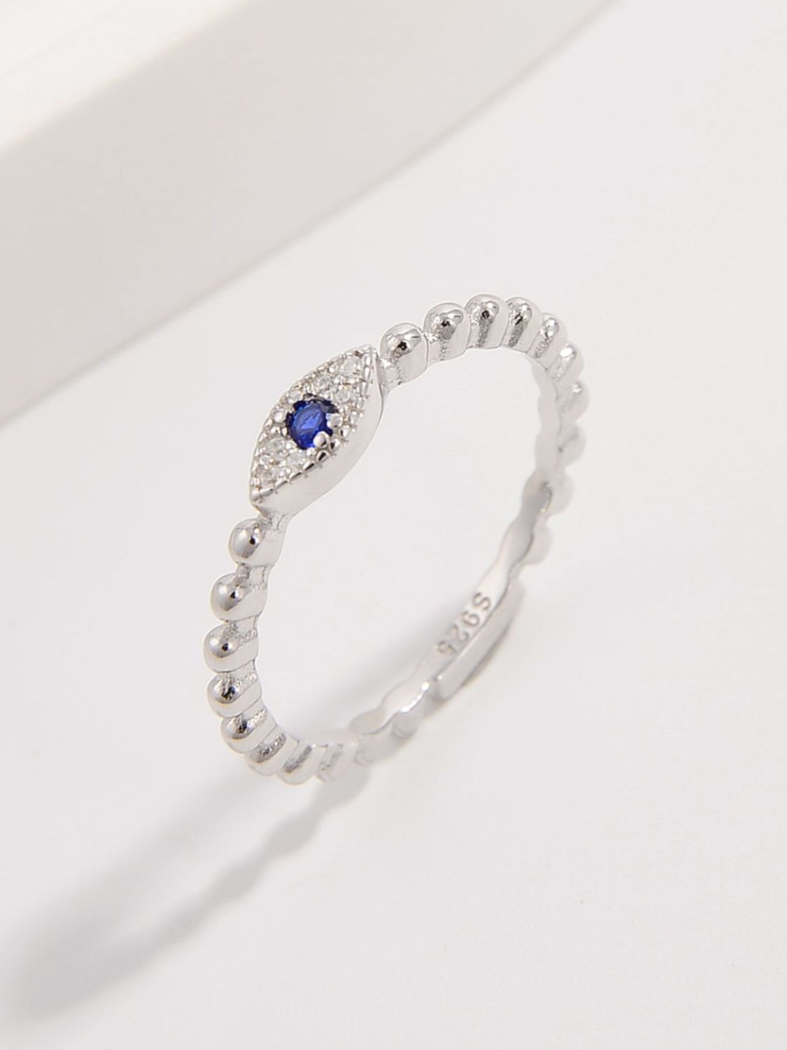 925 Sterling Silver Inlaid Zircon Ring - Charming Charlie