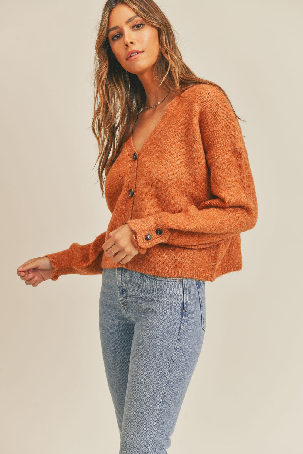 MABLE Long Sleeve Button Down Sweater Cardigan - Charming Charlie