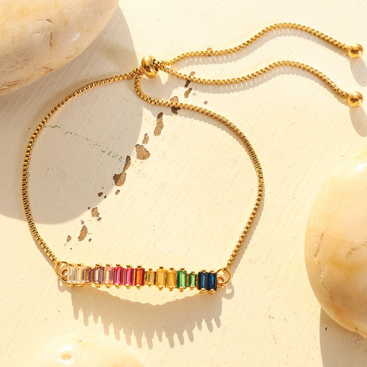 Contrast Zircon Titanium Steel Bracelet - Charming Charlie