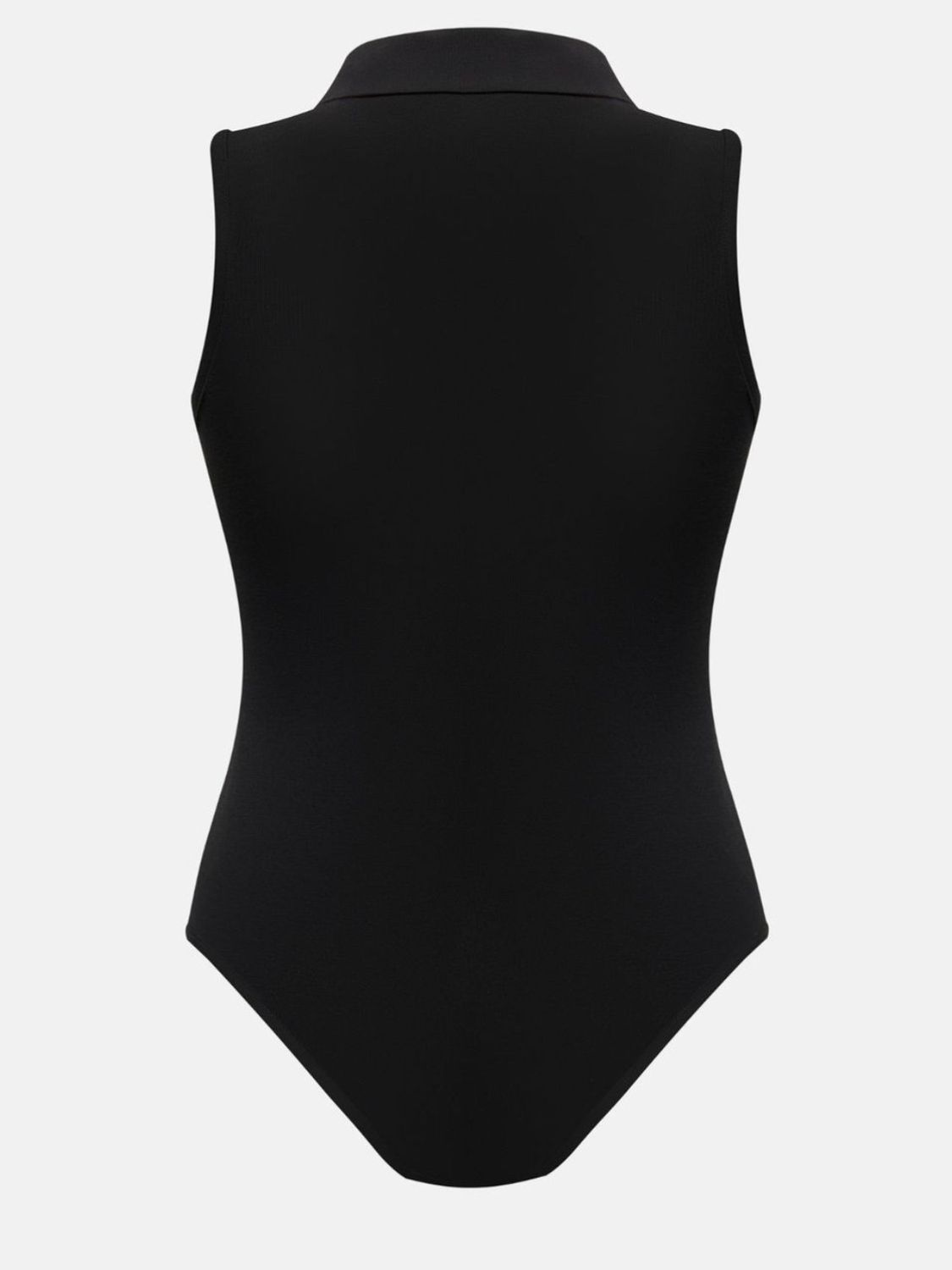 Quarter Zip Collared Neck Sleeveless Bodysuit - Charming Charlie