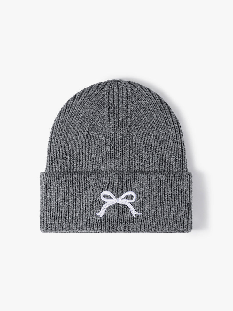 Embroidered Bow Knit Hat - Charming Charlie