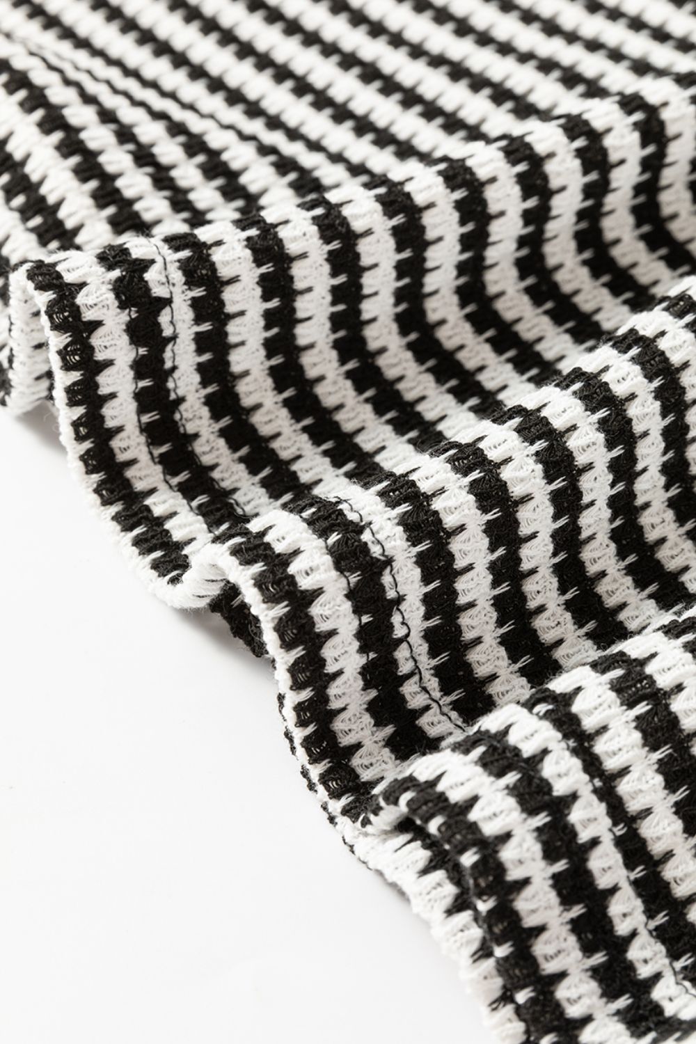 Striped Round Neck Long Sleeve Top - Charming Charlie