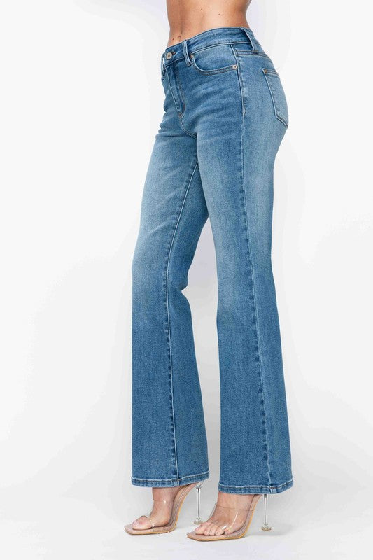 bytos Full Size Cat's Whiskers Mid Rise Bootcut Jeans - Charming Charlie