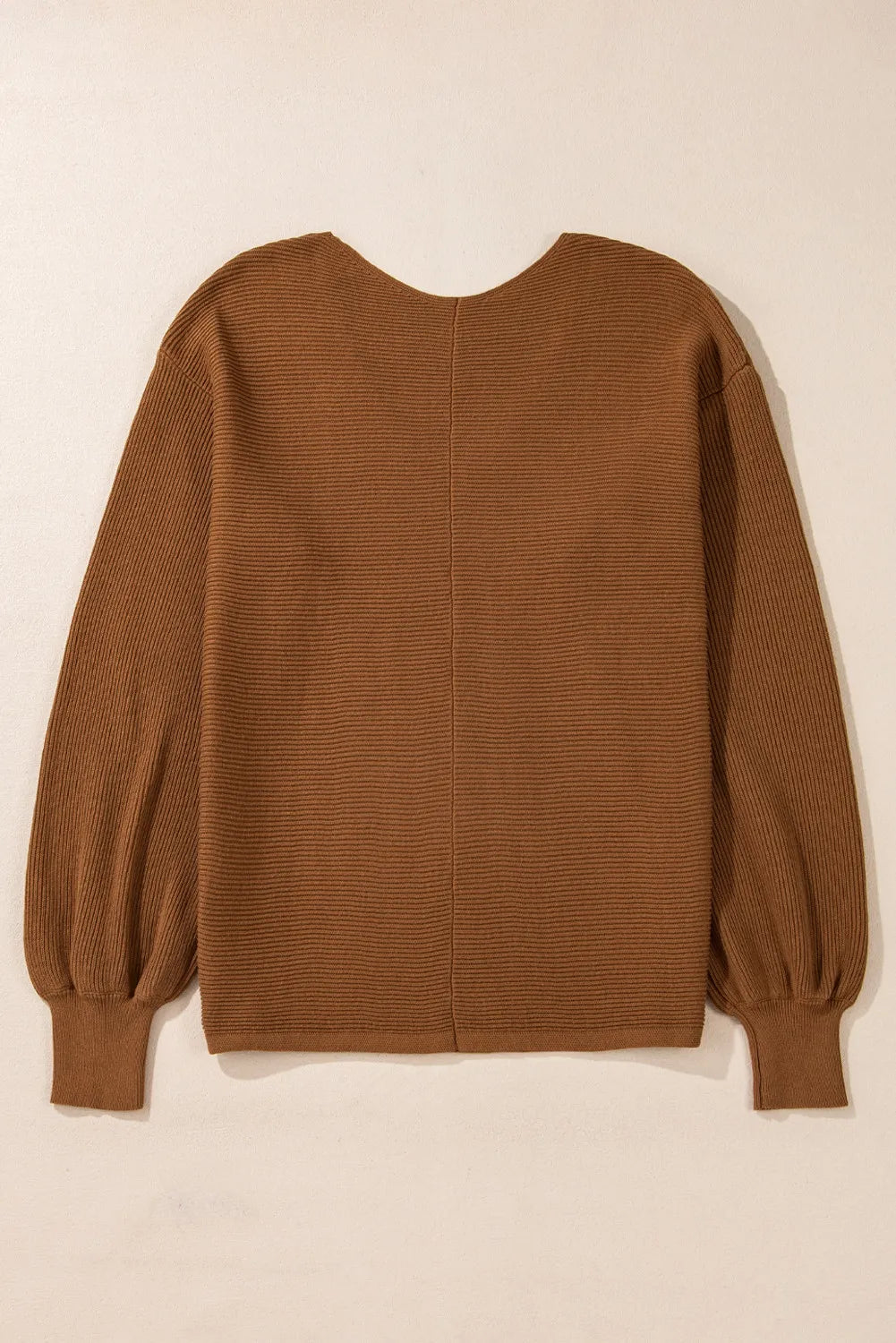 V-Neck Dropped Shoulder Long Sleeve Sweater - Charming Charlie