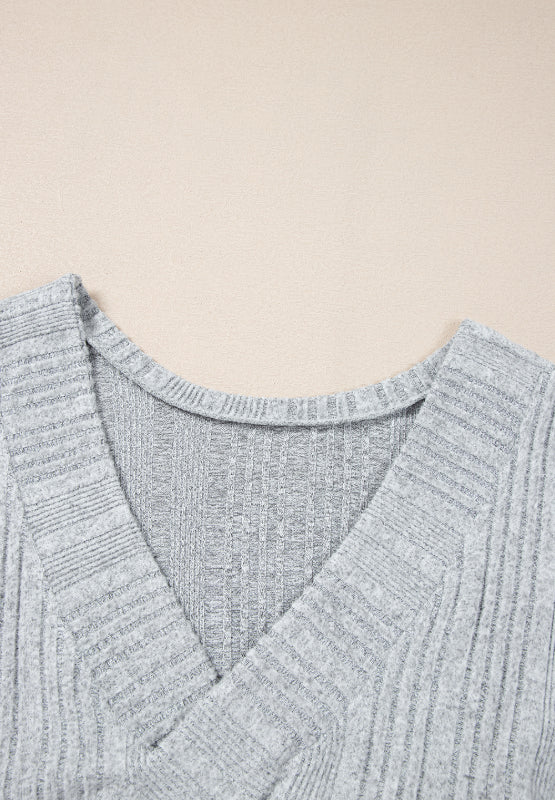 Crossover Backless Long Sleeve Knit Top - Charming Charlie