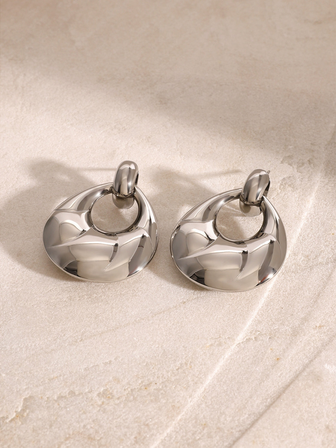 Stainless Steel Teardrop Shape Earrings - Charming Charlie
