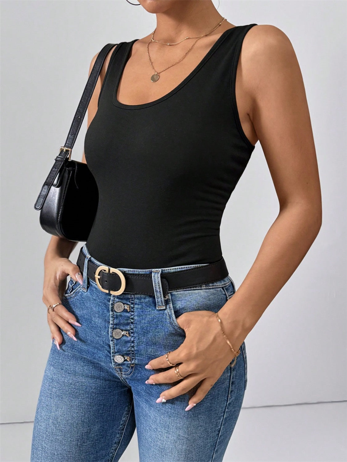 Scoop Neck Wide Strap Tank - Charming Charlie