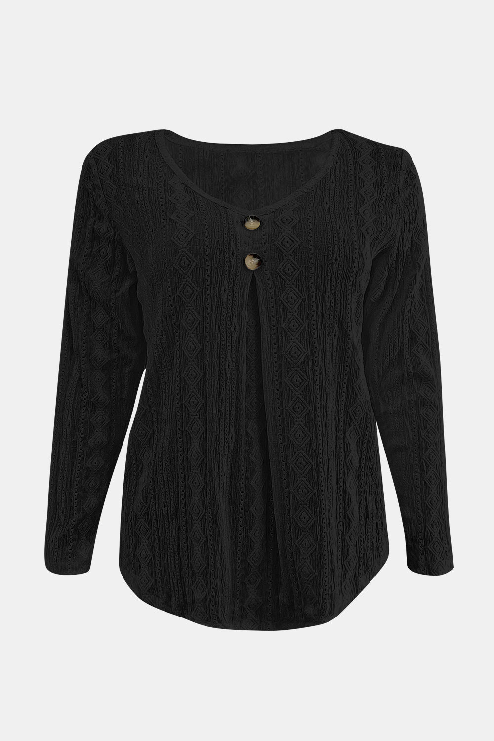 V-Neck Long Sleeve Blouse - Charming Charlie
