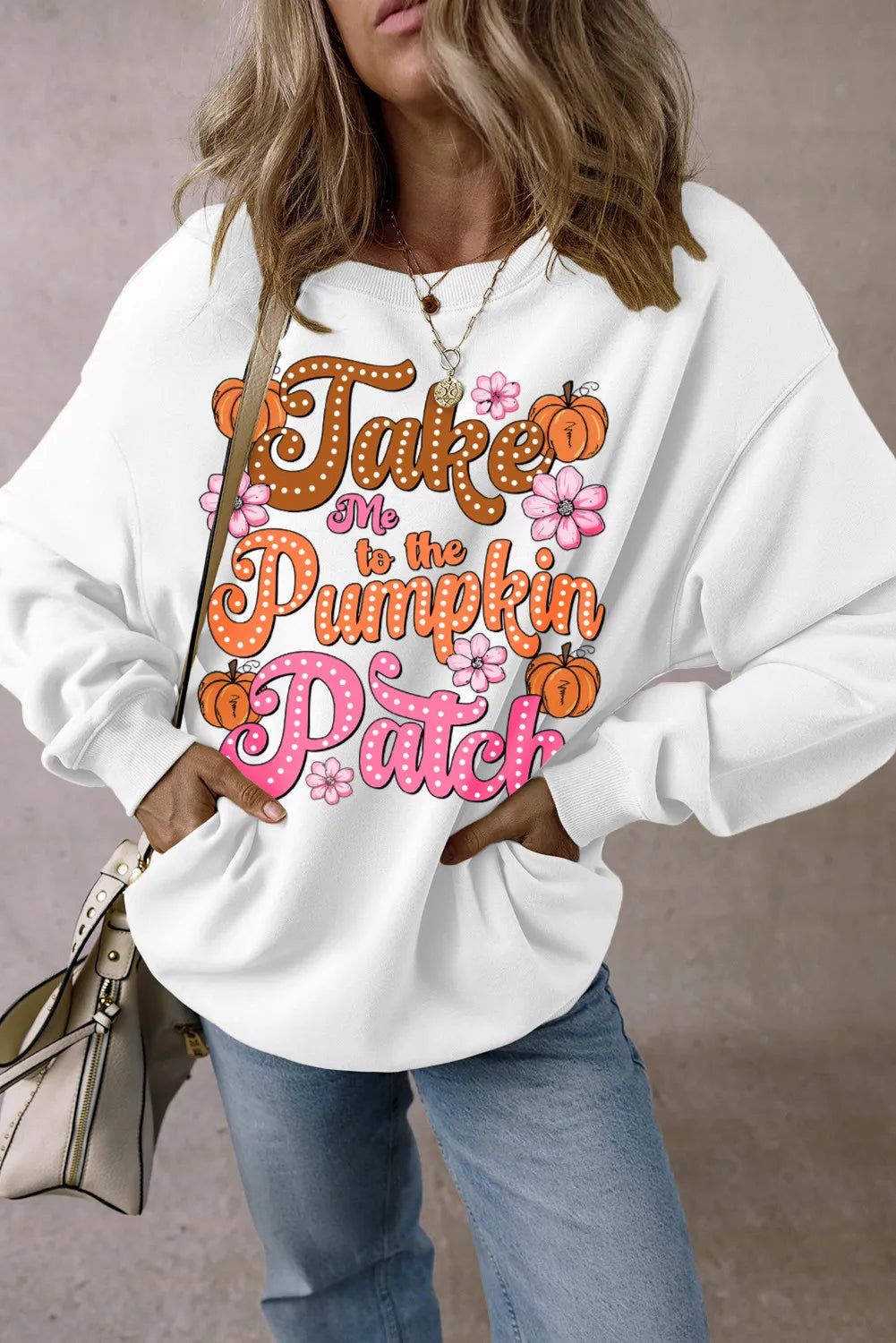 Letter Graphic Long Sleeve Sweatshirt - Charming Charlie