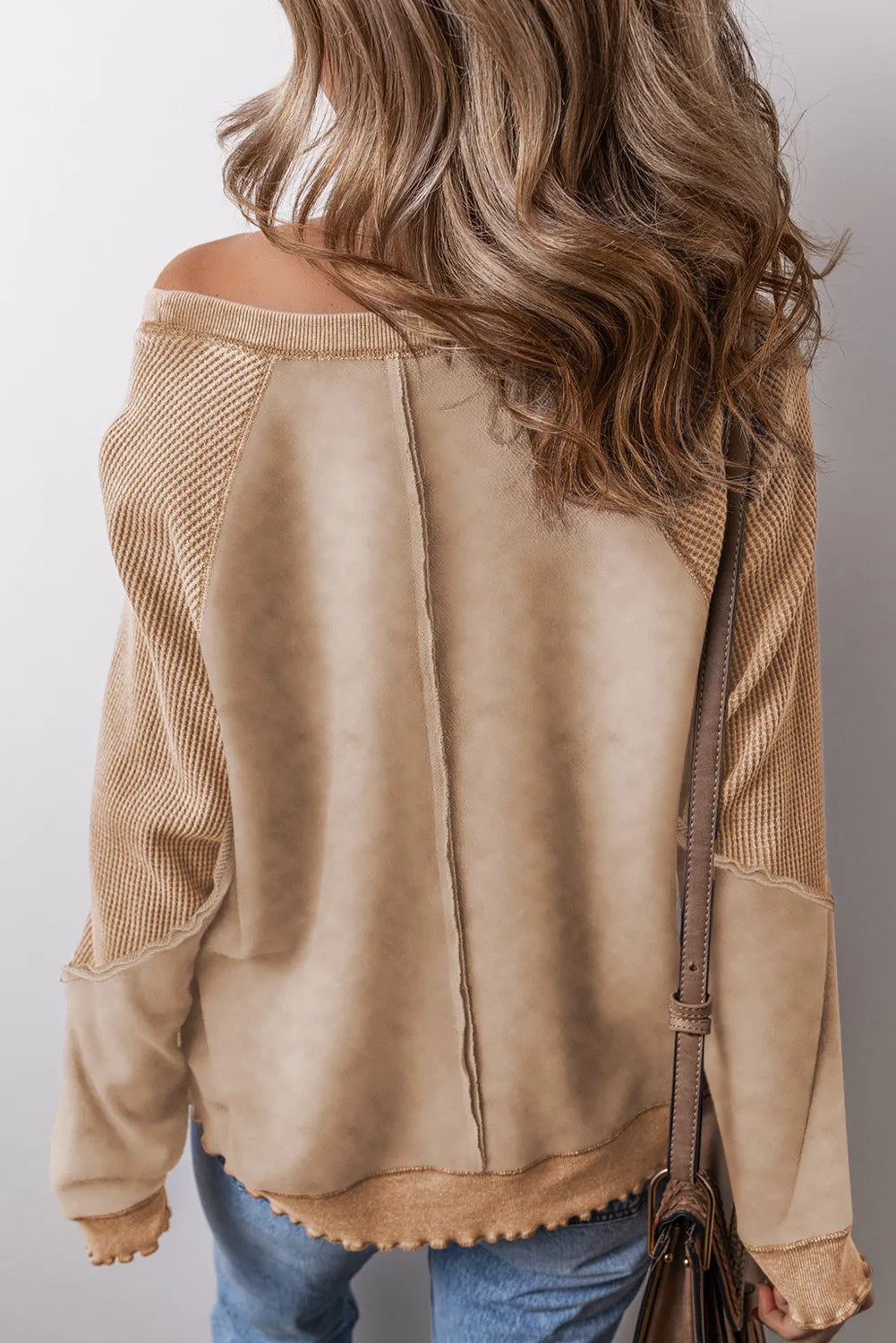 Exposed Seam Long Sleeve Sweatshirt - Charming Charlie