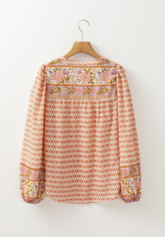 Printed Button Down Long Sleeve Shirt - Charming Charlie