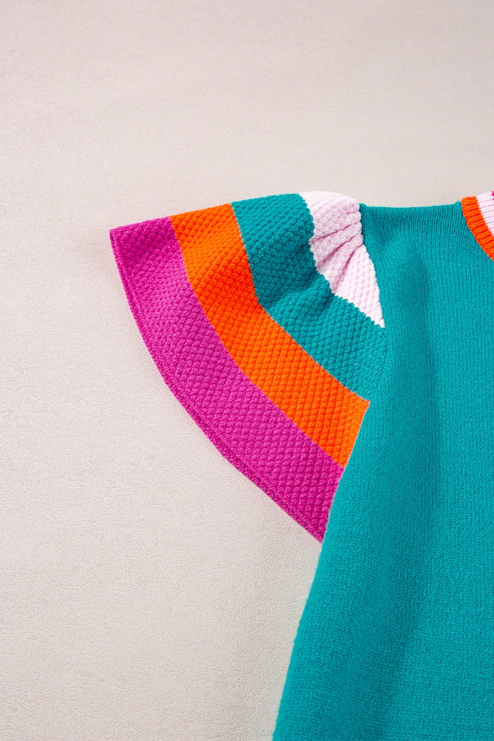 Color Block Round Neck Knit Top - Charming Charlie