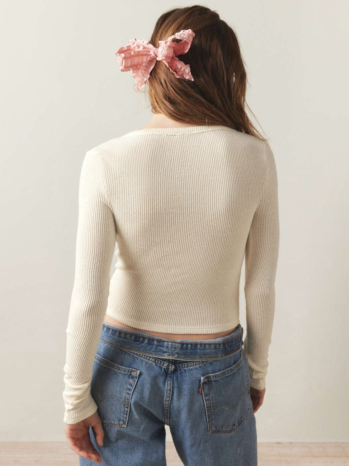 Notched Long Sleeve T-Shirt - Charming Charlie
