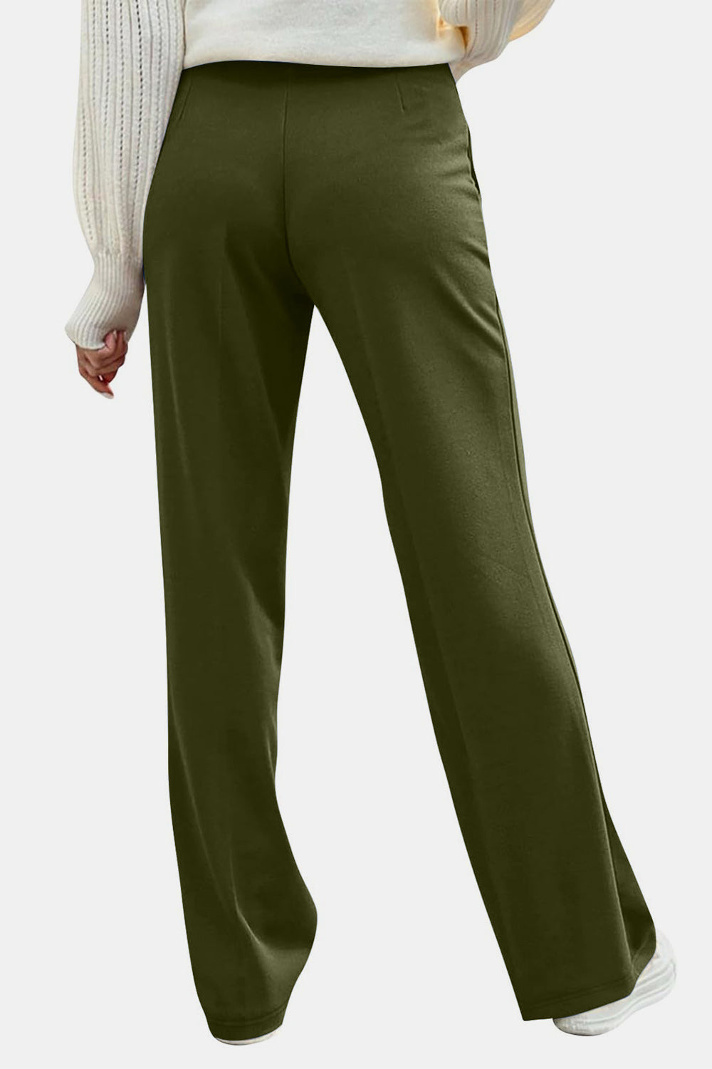 Decorative Button High Rise Pants - Charming Charlie
