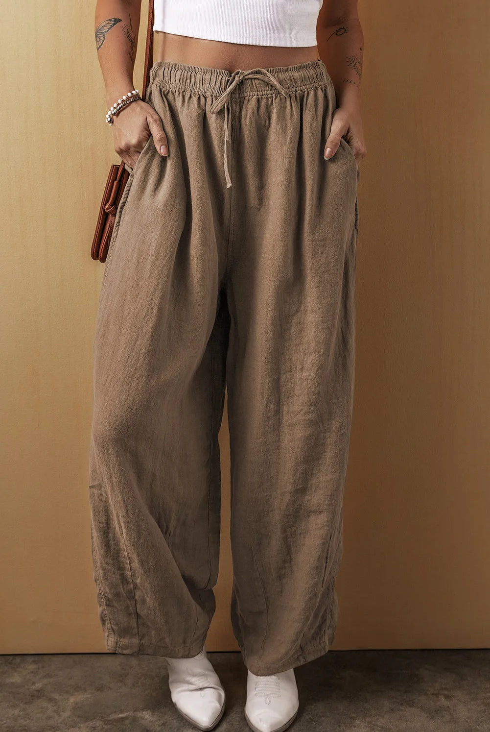 Drawstring Wide Leg Pants - Charming Charlie