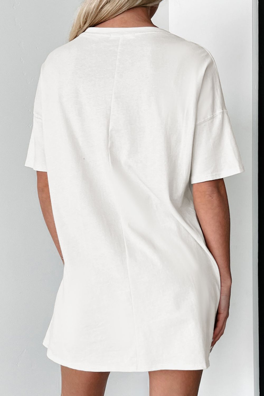 Graphic Round Neck Short Sleeve Oversize T-Shirt - Charming Charlie