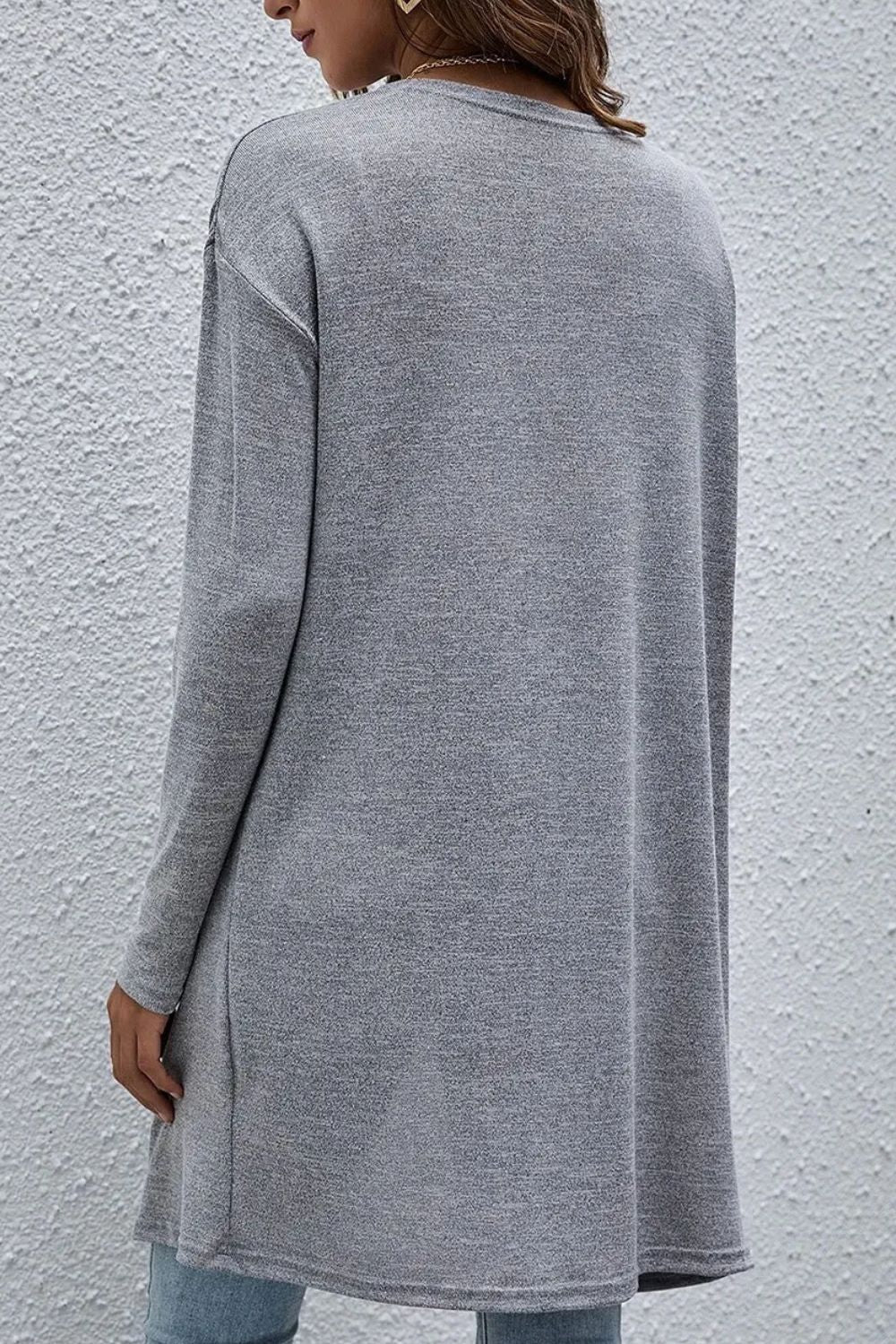 Open Front Long Sleeve Cover Up - Charming Charlie