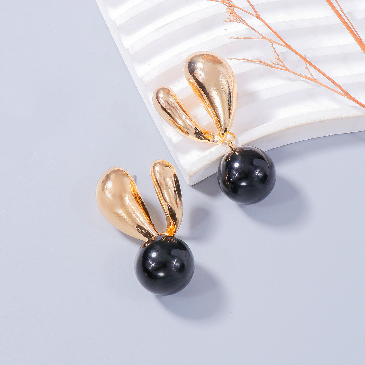 Alloy Drip Oil Bunny Earrings - Charming Charlie