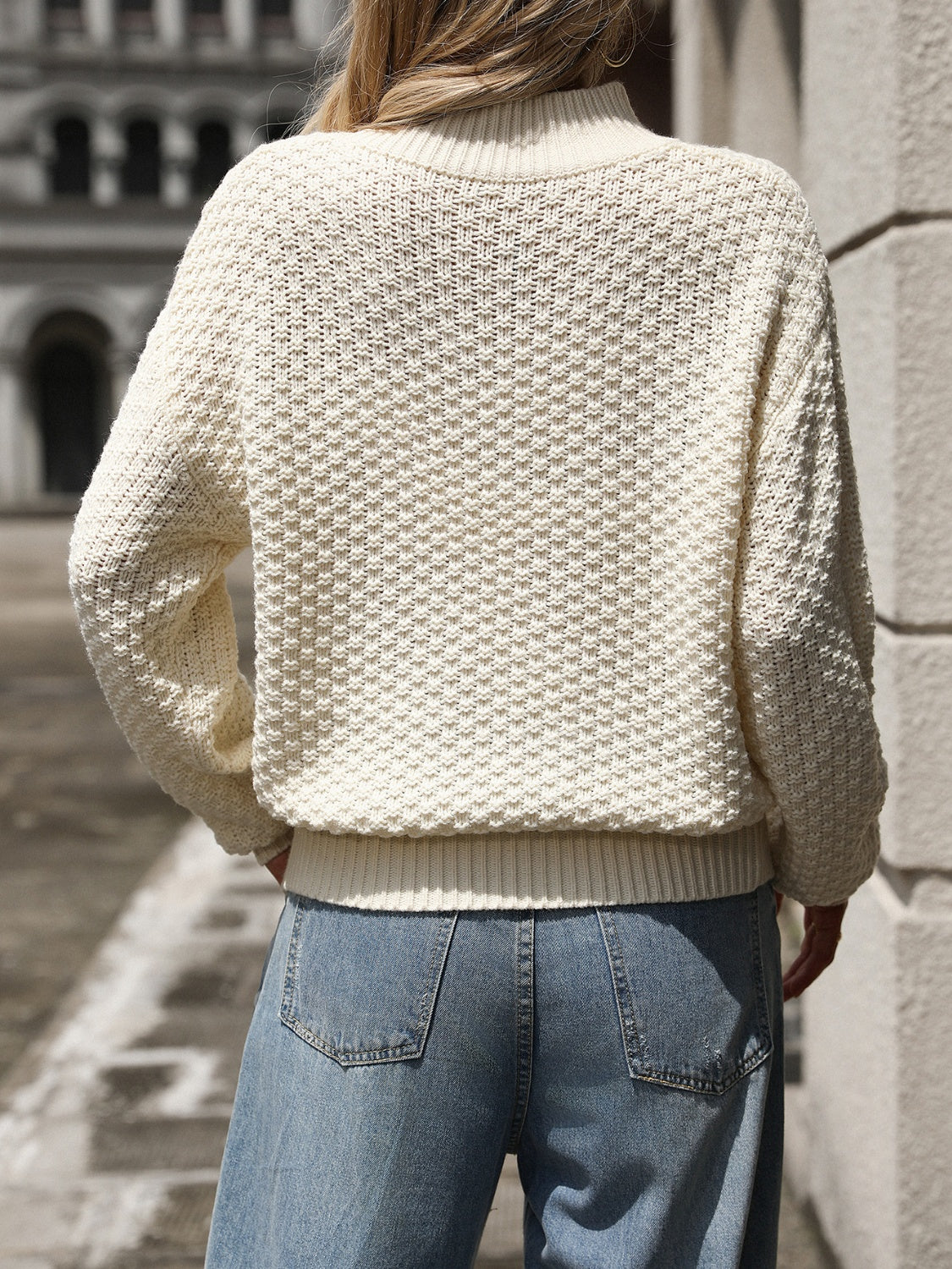 Mock Neck Long Sleeve Sweater - Charming Charlie