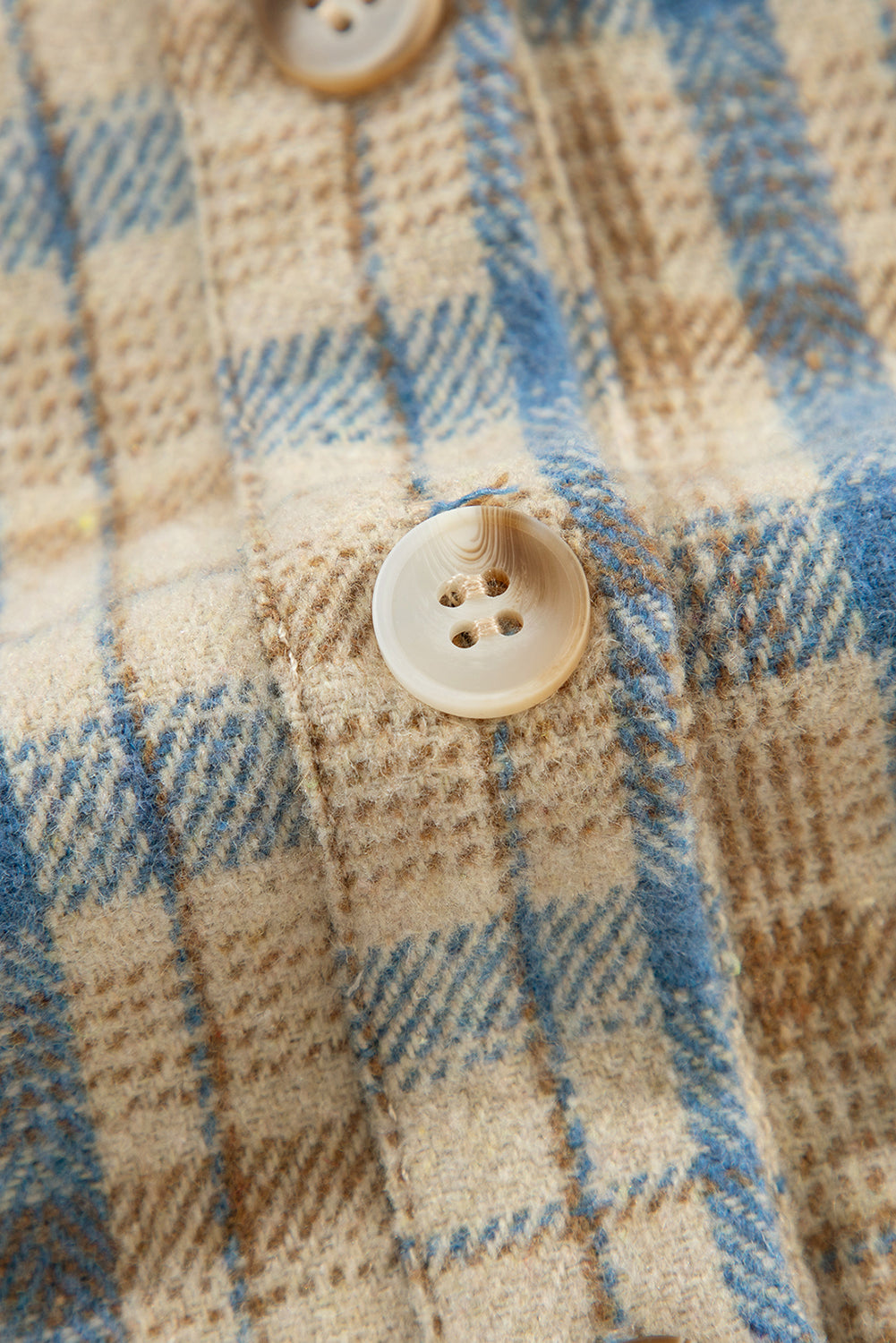Drawstring Waffle Knit Patchwork Hooded Plaid Shacket - Charming Charlie