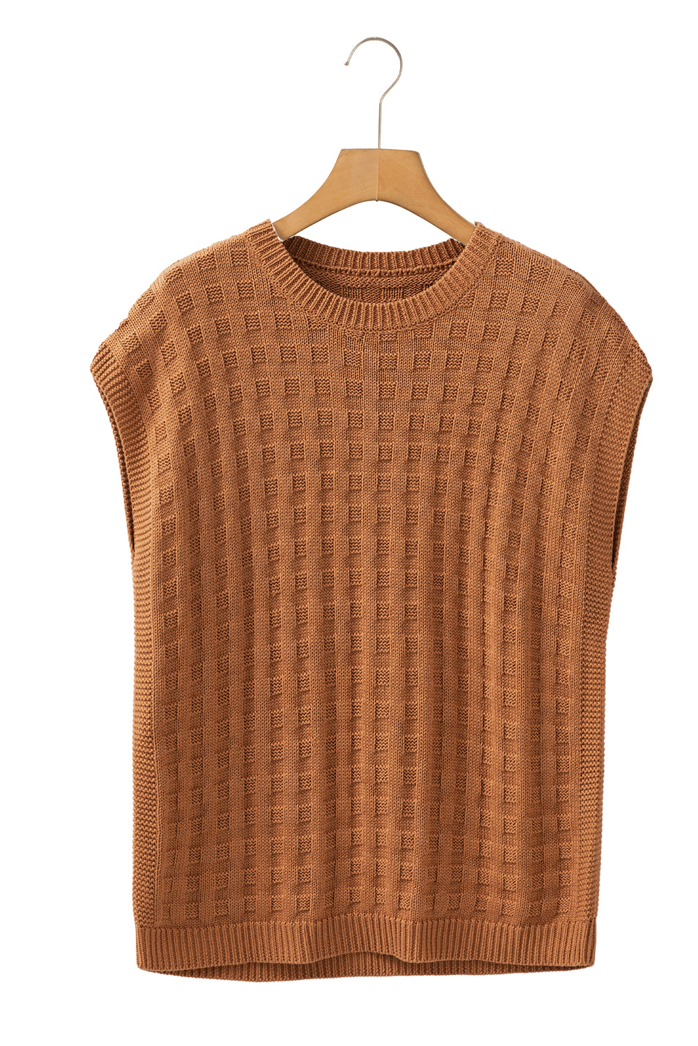 Round Neck Cap Sleeve Sweater Vest - Charming Charlie