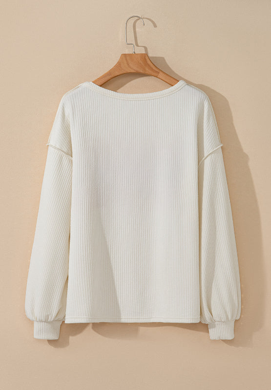 Color Block Long Sleeve Sweatshirt - Charming Charlie