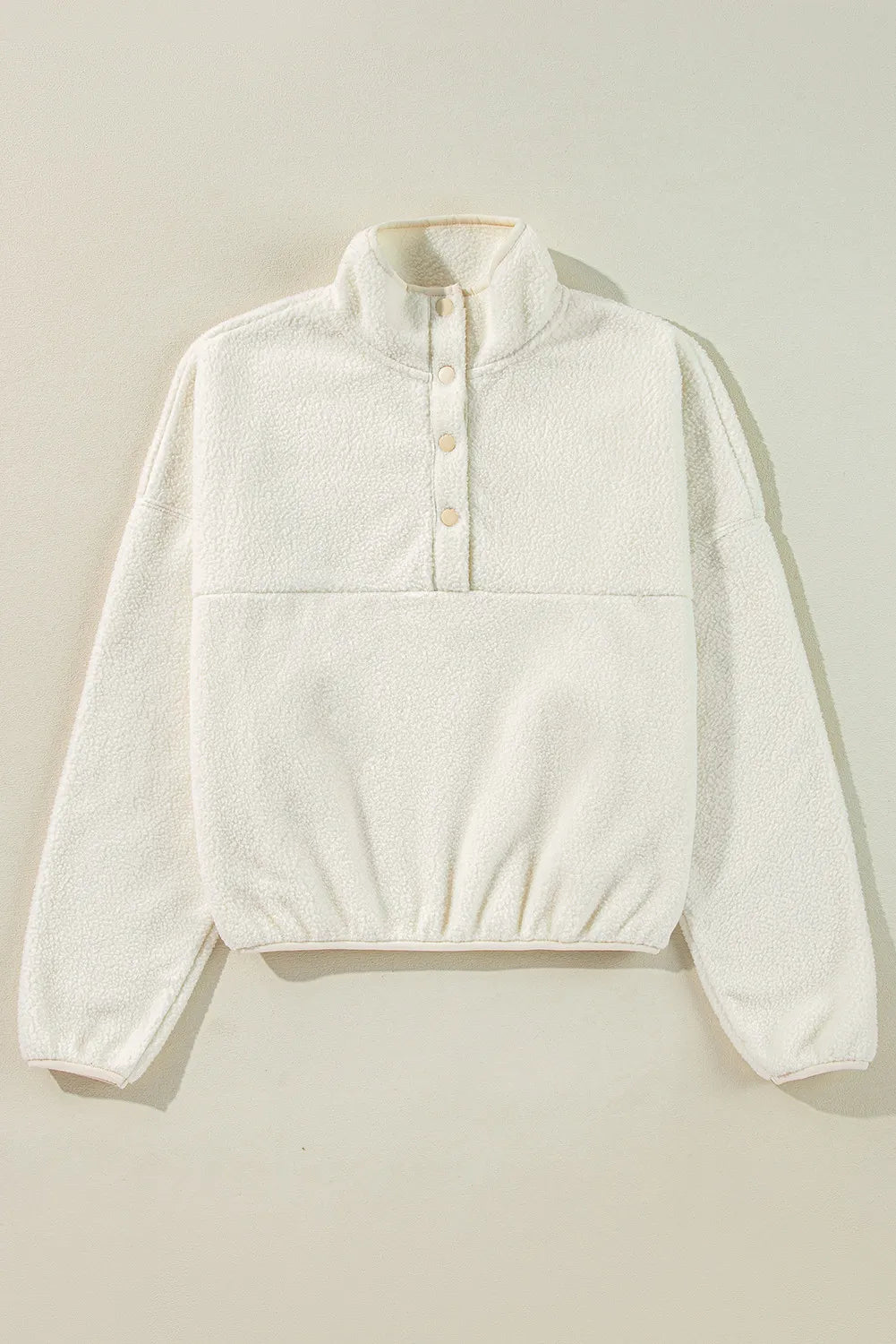 Sherpa Half Snap Long Sleeve Jacket - Charming Charlie