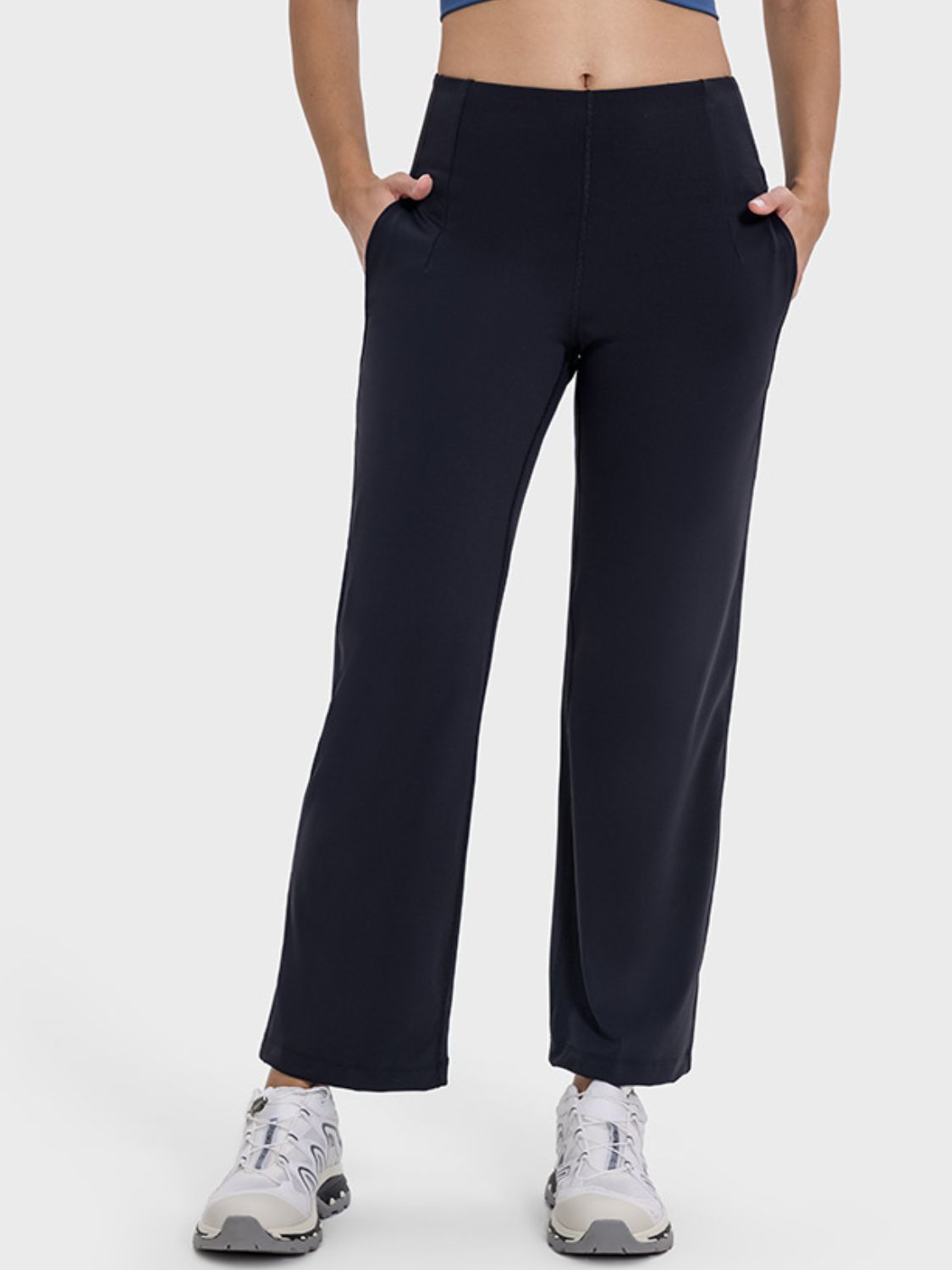 Pocketed High Waist Active Pants - Charming Charlie