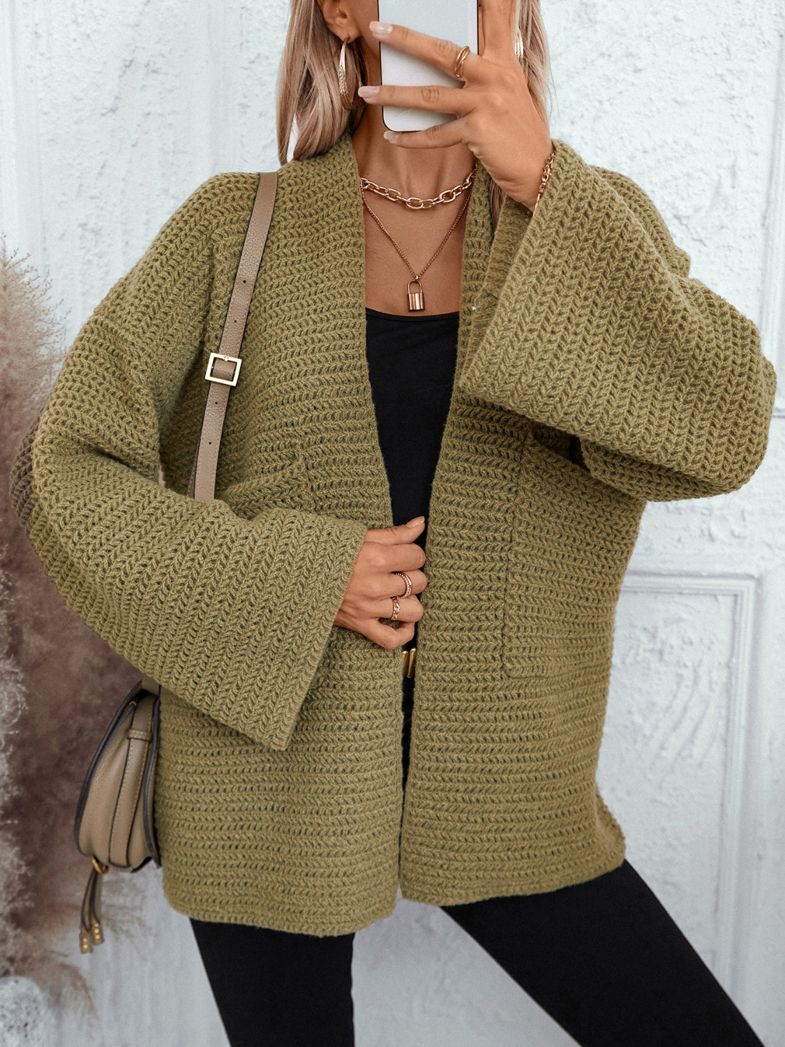 Open Front Long Sleeve Cardigan - Charming Charlie