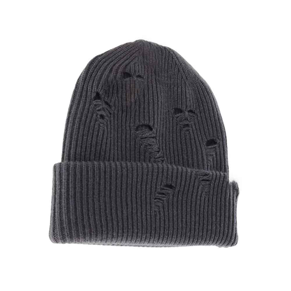 dark-Grey Unisex Distressed C.C. Beanie combines timeless style with everyday comfort. Crafted with a soft, breathable fabric, its distressed finish adds a subtle vintage edge, making it a versatile accessory for any wardrobe. Designed to fit all head sizes comfortably, this beanie provides warmth without sacrificing breathability, ideal for layering in cooler weather or adding a casual touch to your look year-round.