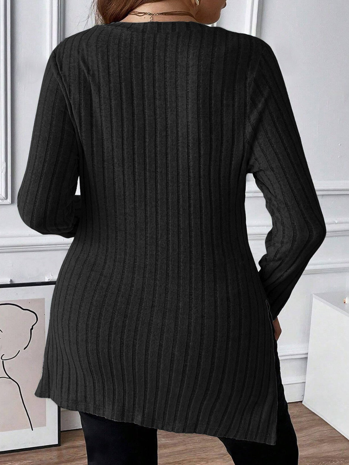 Plus Size Square Neck Long Sleeve Top - Charming Charlie