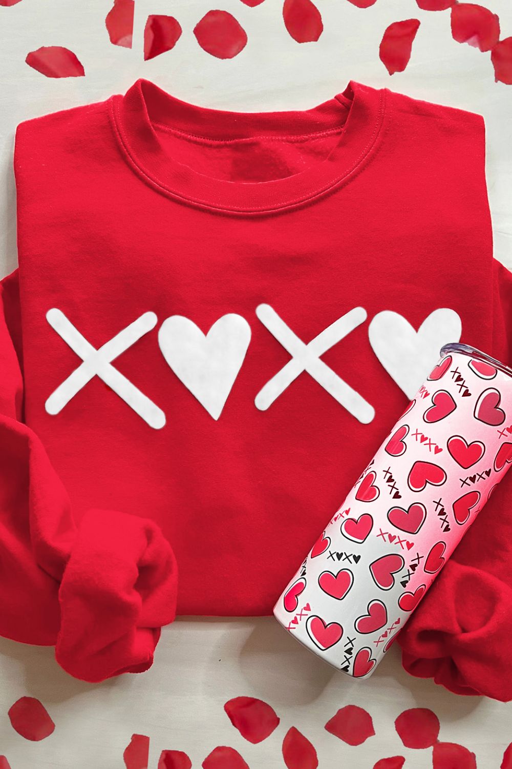 Valentine’s Day XOXO Round Neck Drop Shoulder Sweatshirt - Charming Charlie