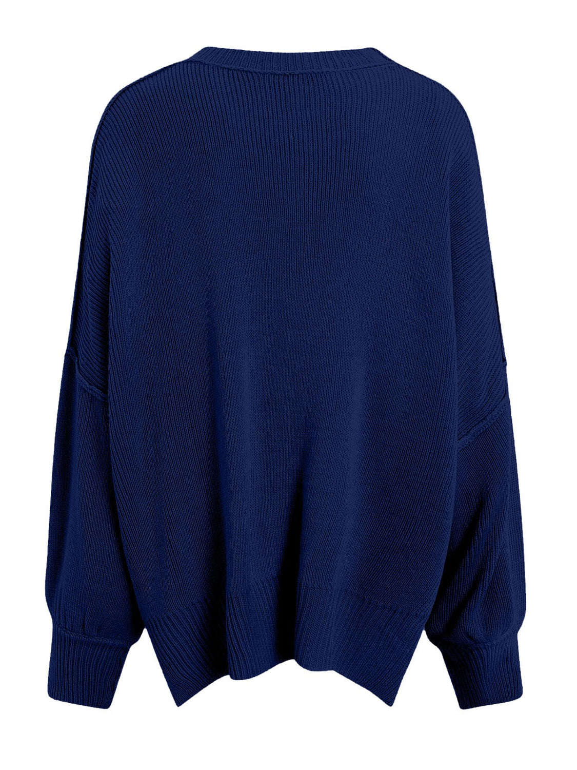Round Neck Long Sleeve Sweater - Charming Charlie