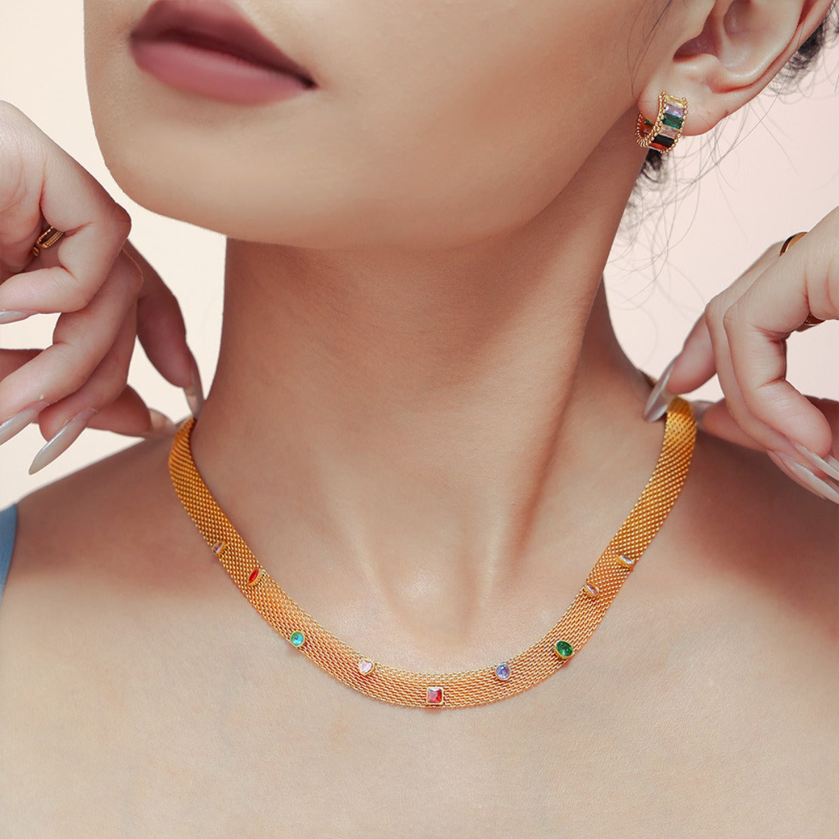 Titanium Steel Zircon Necklace - Charming Charlie